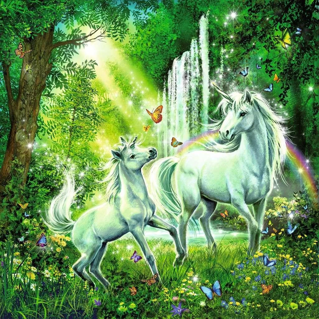 Ravensburger Dėlionė 3x49 vnt. - Gražūs vienaragiai