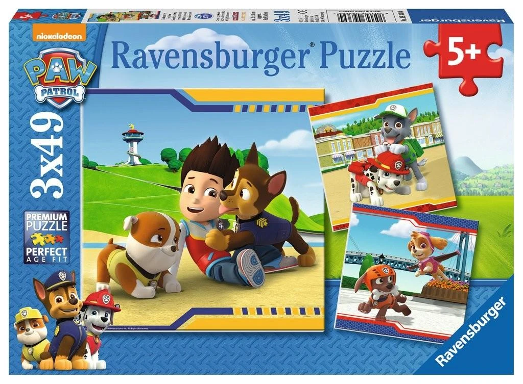 Ravensburger Dėlionė  3x49 vnt. - Šunyčiai patruliai (PAW Patrol) aprašymas - Prekės nuotrauka