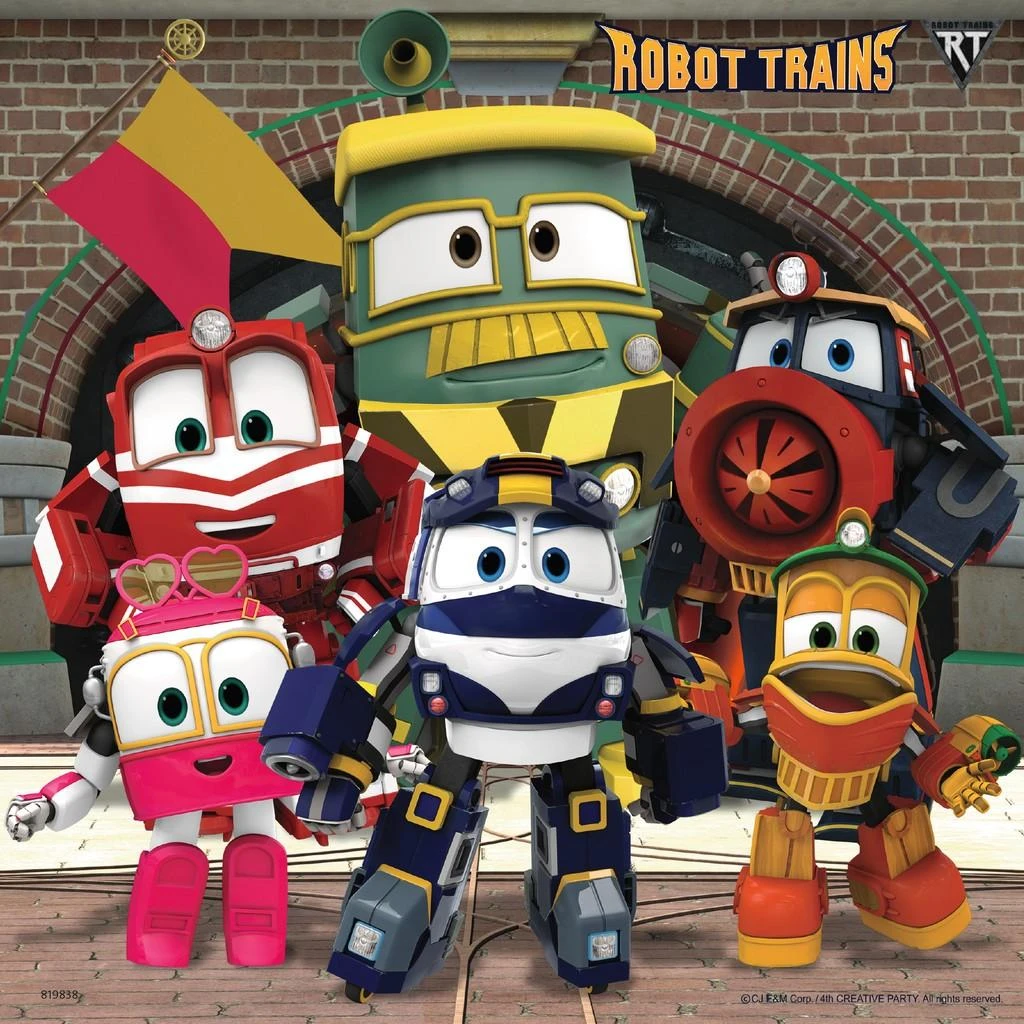 3 x 49 Puzzle Robot Trains - RAVENSBURGER dėlionė