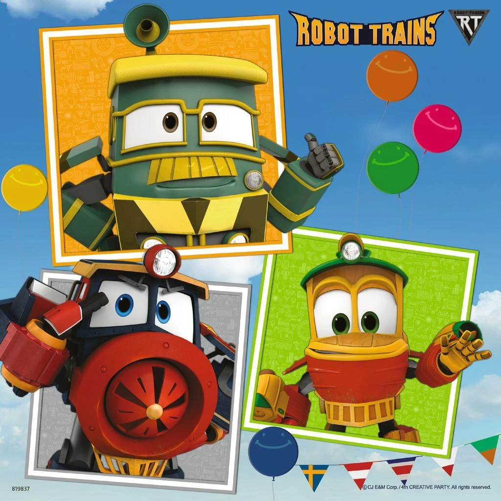 3 x 49 Puzzle Robot Trains - RAVENSBURGER dėlionė