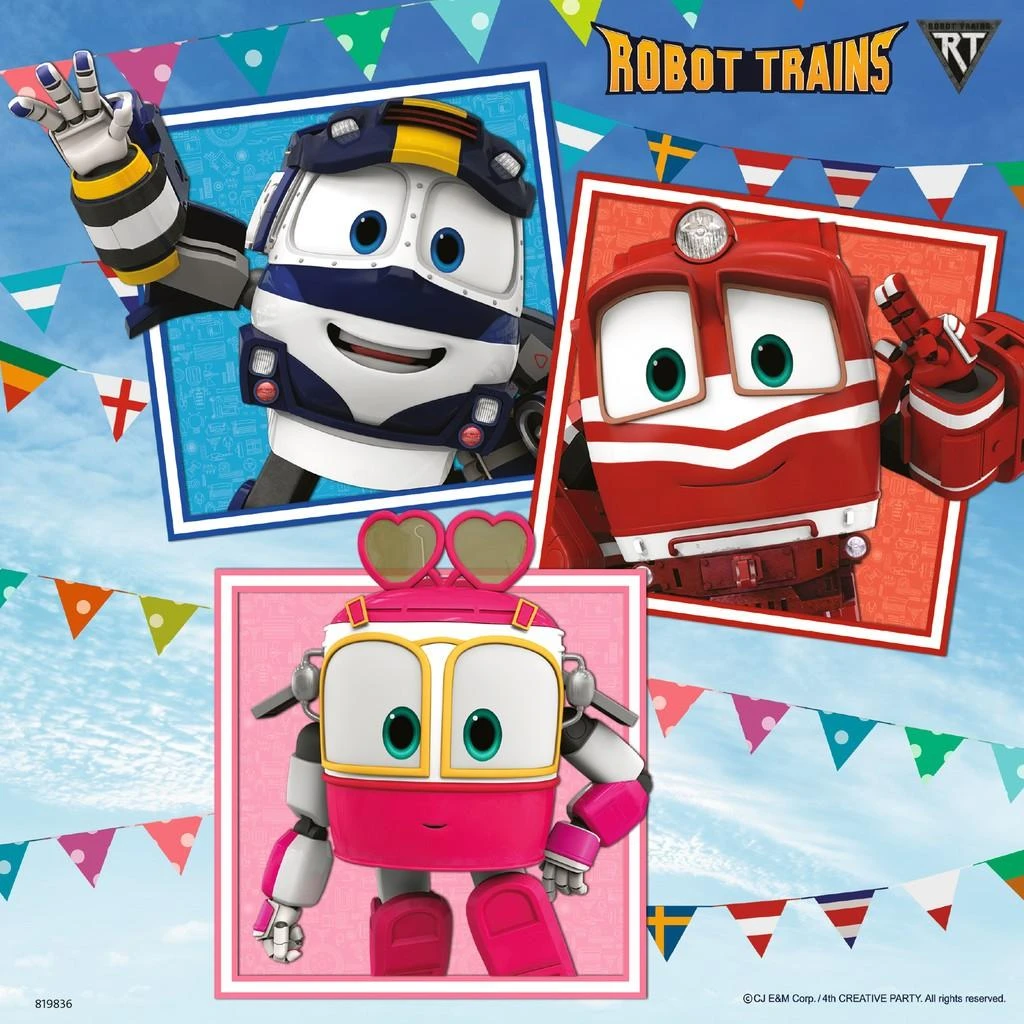3 x 49 Puzzle Robot Trains - RAVENSBURGER dėlionė