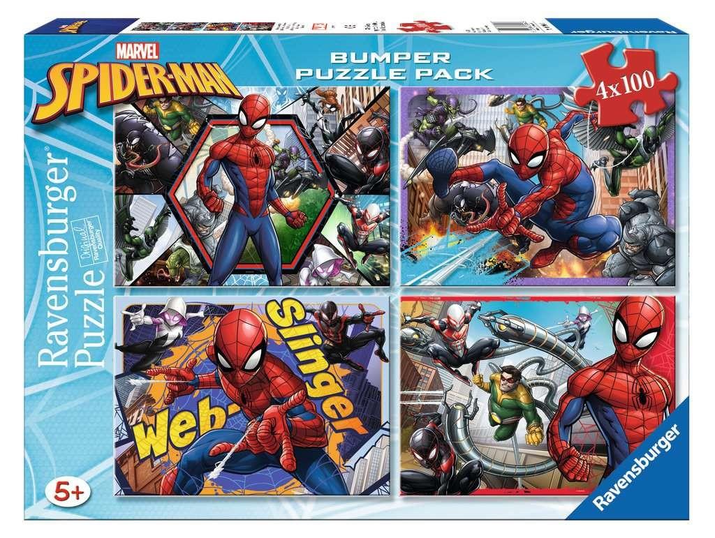 Ravensburger Dėlionė 4x100 vnt. - Žmogus-voras aprašymas - Prekės nuotrauka