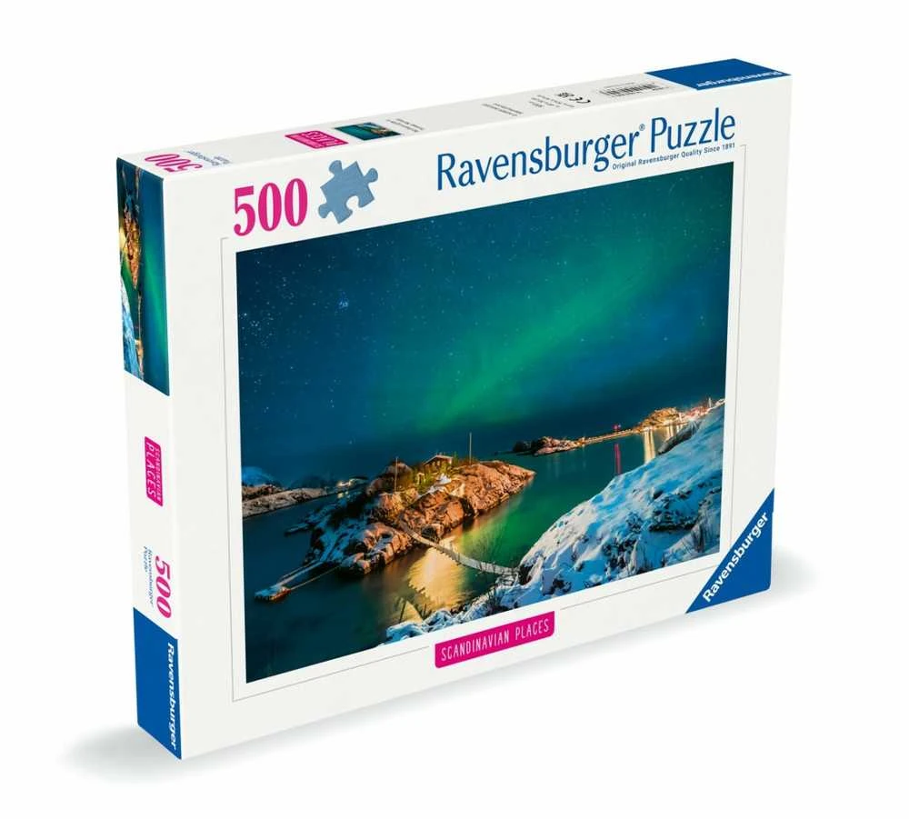 Ravensburger Dėlionė 500 vnt. - Šiaurės pašvaistė Bergsfjorde