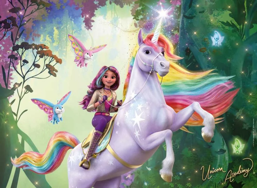 Ravensburger Dėlionė 100 vnt. - Vienaragio akademija aprašymas - Prekės nuotrauka