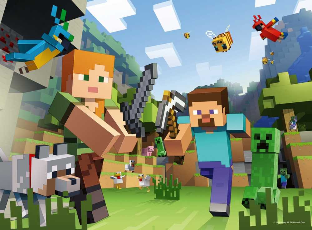 Ravensburger Dėlionė 100 vnt. - Minecraft aprašymas - Prekės nuotrauka