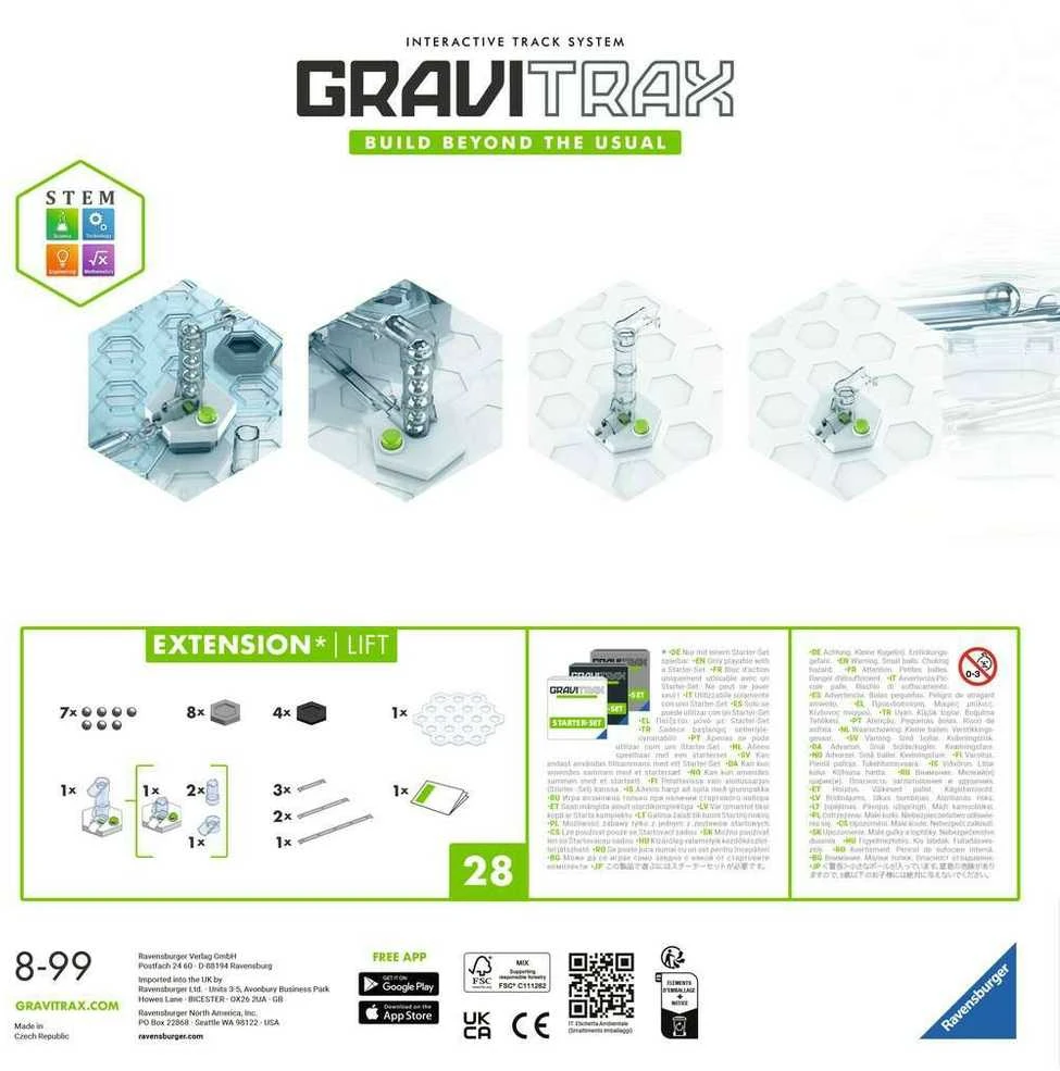 Ravensburger Konstruktorius GraviTrax: Priedų rinkinys Extension Lift Pack