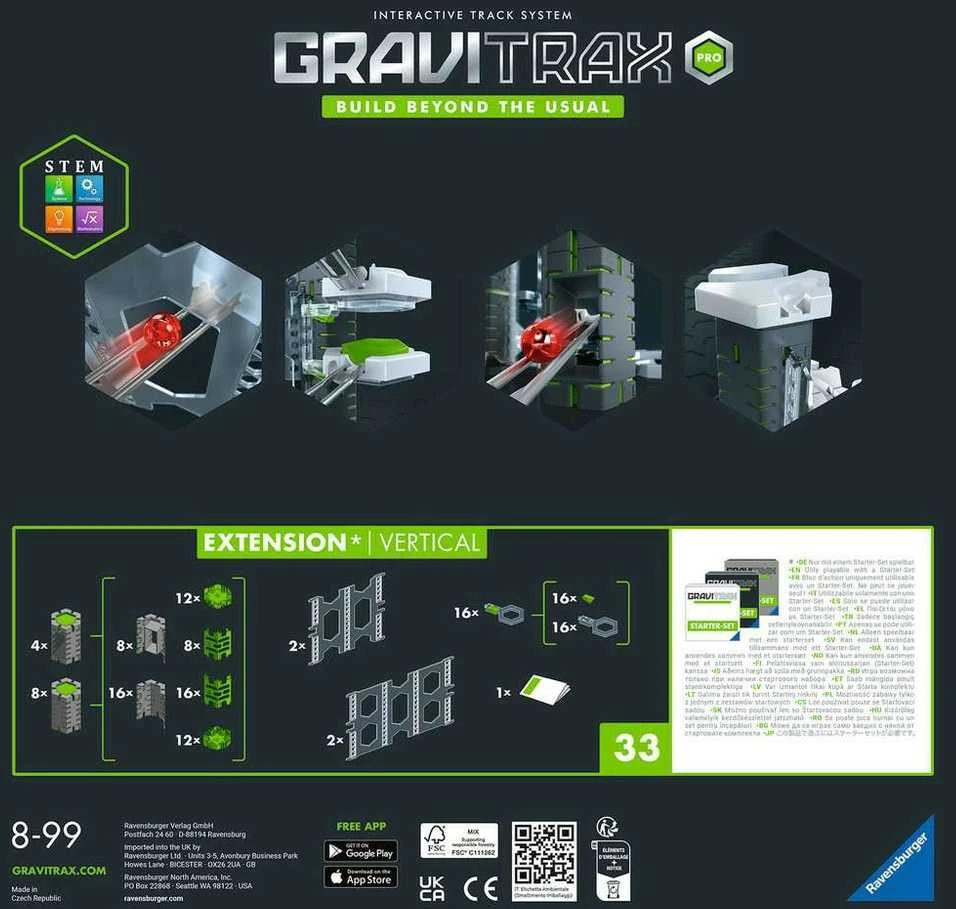 Ravensburger GraviTrax PRO vertikalus rinkinys, papildomas 22427