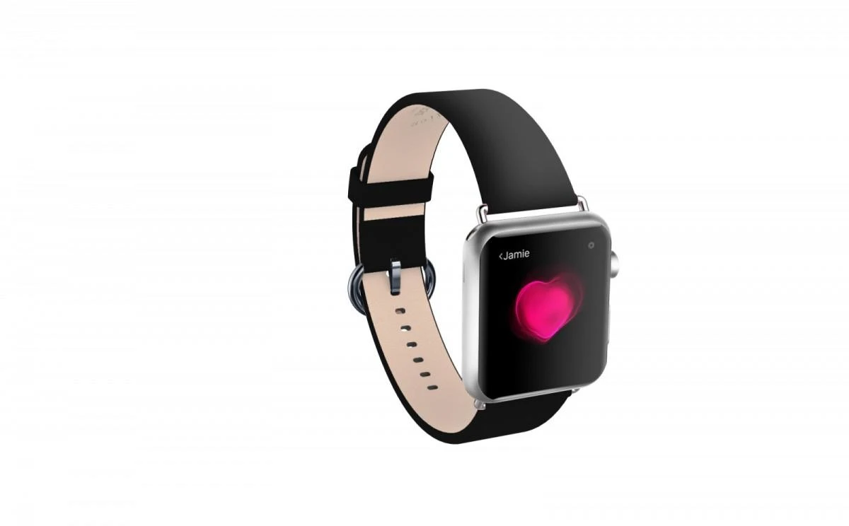 Išmaniojo laikrdodžio Apple odinis dirželis, Juodos spalvos, 38mm