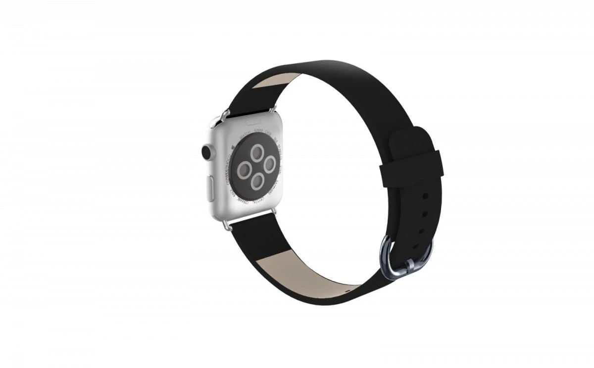 Išmaniojo laikrdodžio Apple odinis dirželis, Juodos spalvos, 38mm