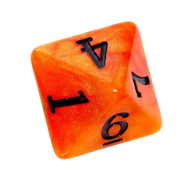 REBEL RPG kauliukų rinkinys – akrilas – saulėlydis