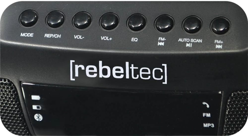 Nešiojamas garsiakalbis Rebeltec SoundBox 390, juoda