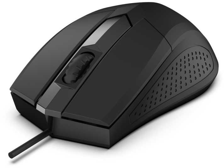 Rebeltec Pelė optinė Focus USB, 1200DPI 3 przyciski i rolka, czułość 125Hz, kabelis 1.8m, waga 66g