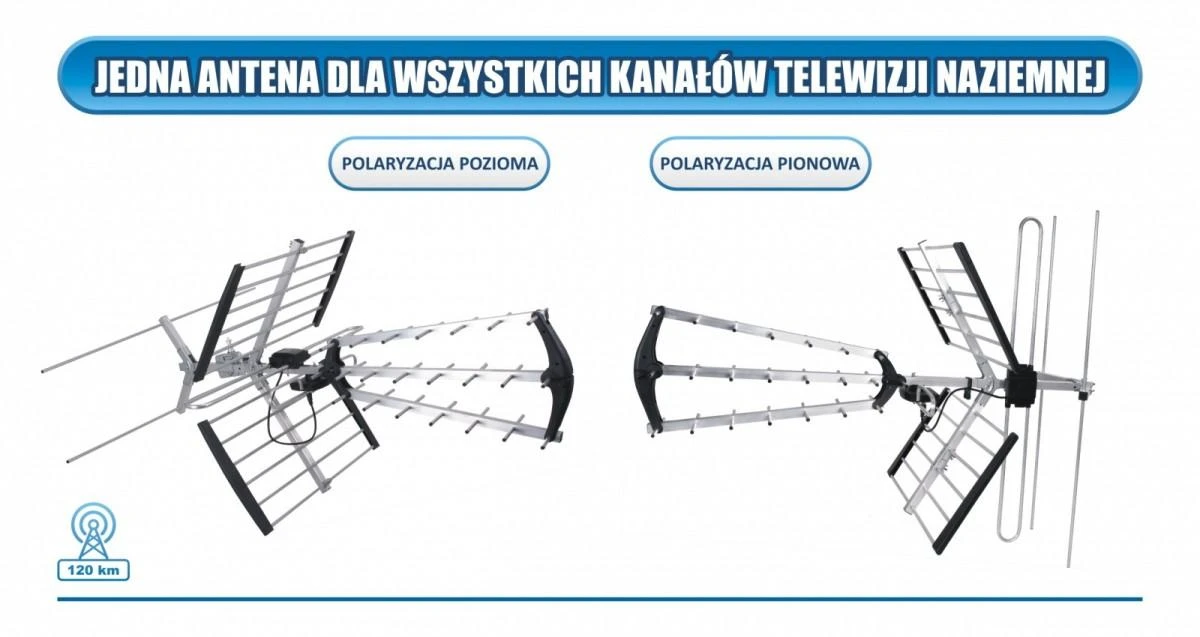Opticum Raudona Eagle Antena RTV Raudona Eagle OLYMPIA BX1000 COMBO antena DVB-T VHF + UHF + LTE 80187