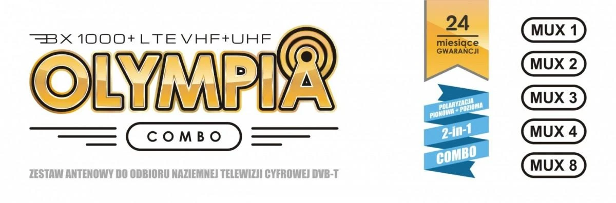 Opticum Raudona Eagle Antena RTV Raudona Eagle OLYMPIA BX1000 COMBO antena DVB-T VHF + UHF + LTE 80187