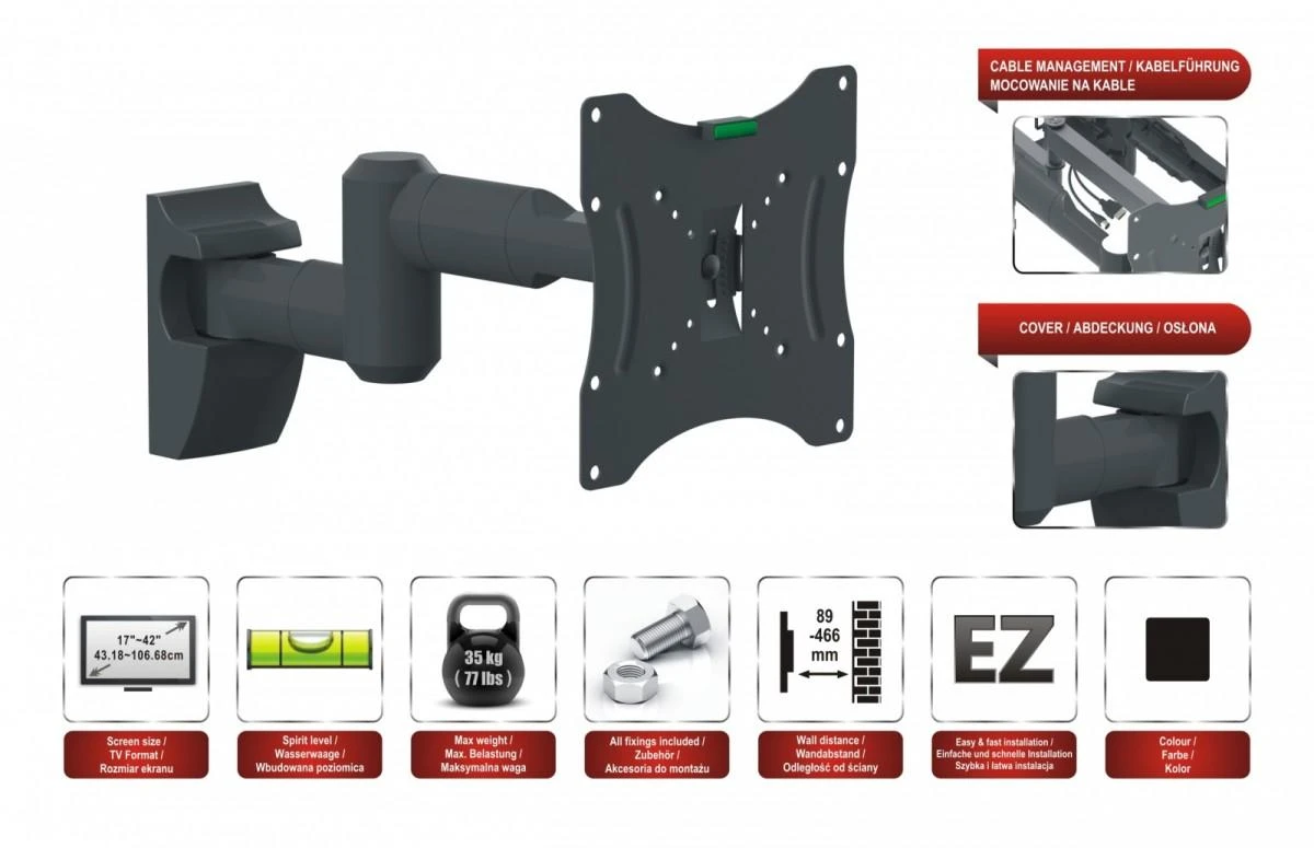 Red Eagle TELEVIZORIAUS ARBA MONITORIAUS LAIKIKLIS AX-FLEXI-APOLLO