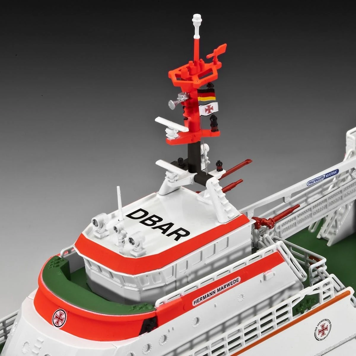 Revell Hermann Marwede DGzRS gelbėjimo laivas 1/200 plastikinis modelis