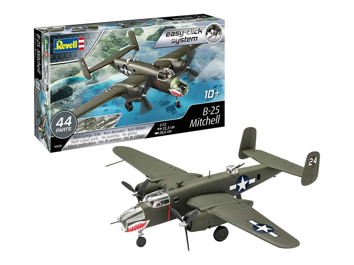 Revell – B-25 Mitchell (lengvas paspaudimas), 1/72 03650