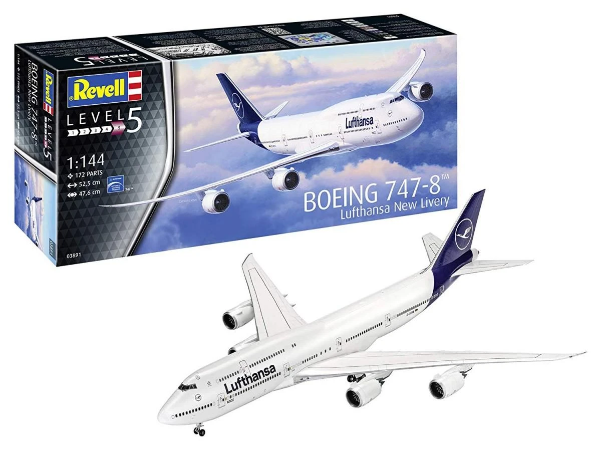 Revell – Boeing 747-8 Lufthansa „New Livery“, 1/144, 03891