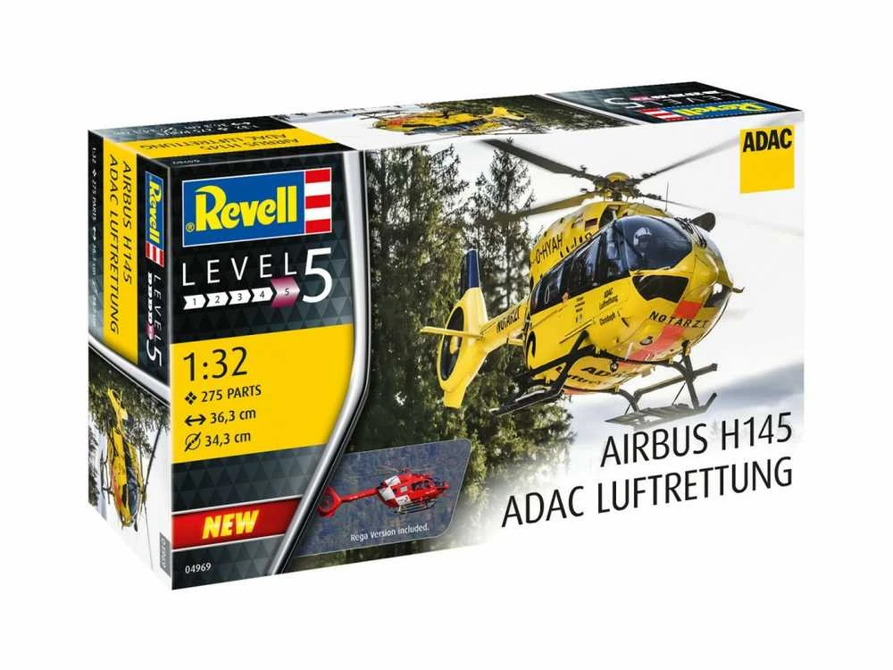 Revell Airbus H145 ADAC/REGA 1/32 plastikinis sraigtasparnio modelis