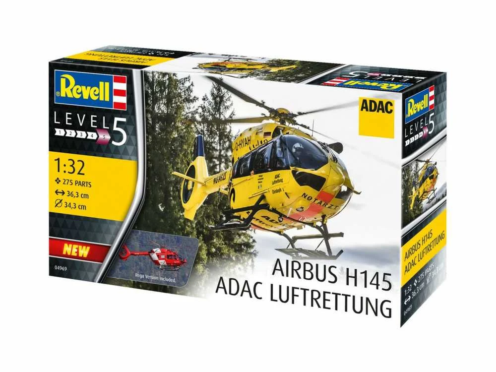 Revell Airbus H145 ADAC/REGA 1/32 plastikinis sraigtasparnio modelis