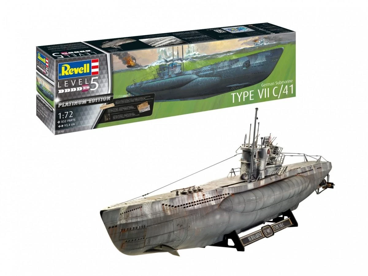 Revell vokiečių povandeninis laivas Type VII C/41 1:72 rinkinis