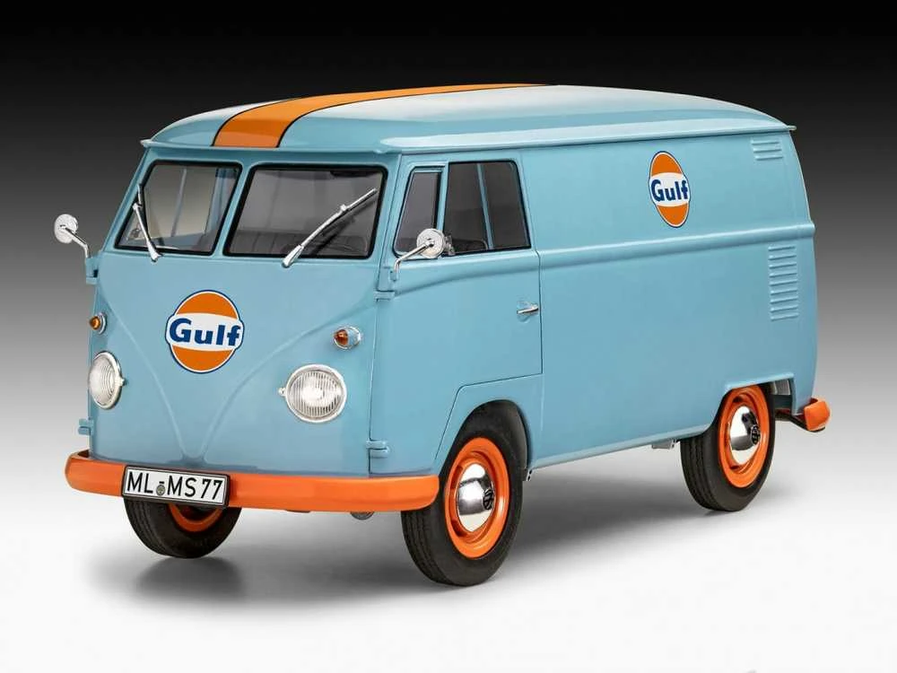 Revell Volkswagen T1 furgonas Gulf dekoracija, 1/24 plastikinis modelio rinkinys