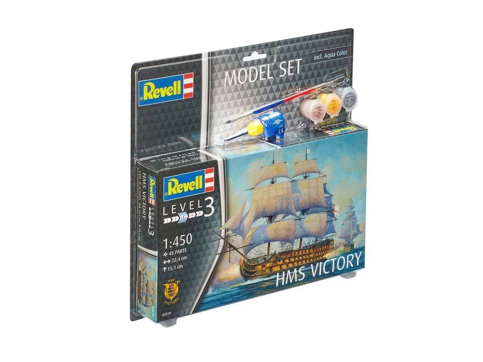 Revell HMS Victory 1/450 laivo modelio dovanų rinkinys su dažais ir klijais