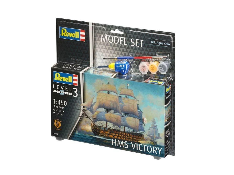 Revell HMS Victory 1/450 laivo modelio dovanų rinkinys su dažais ir klijais
