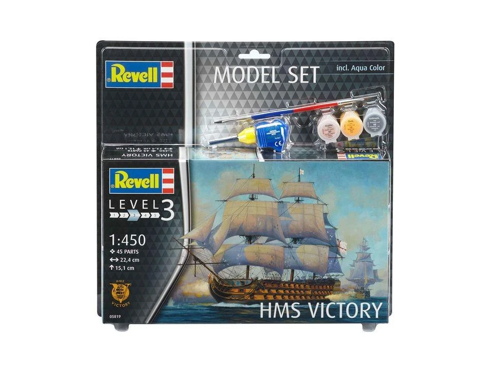 Revell HMS Victory 1/450 laivo modelio dovanų rinkinys su dažais ir klijais