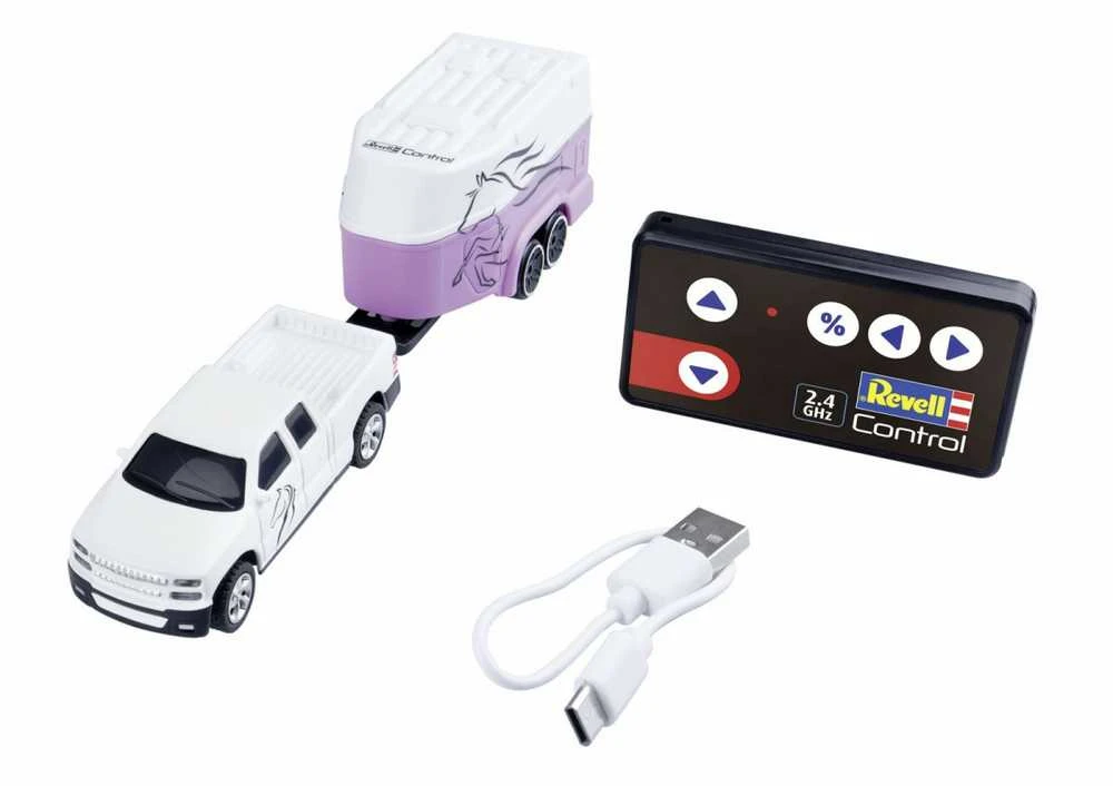 Revell REVELL mini RC automobilis su arklių priekaba, 23567