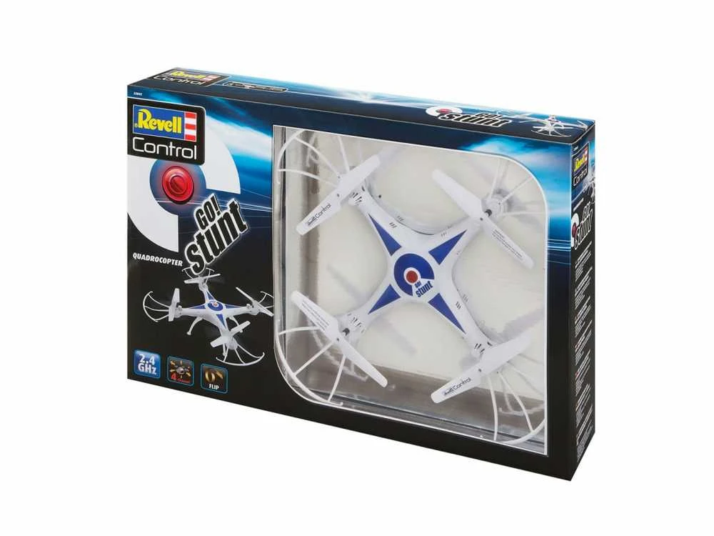 Drone Revell Kvadkopteris GO! STUNT - Baltas/Mėlyna