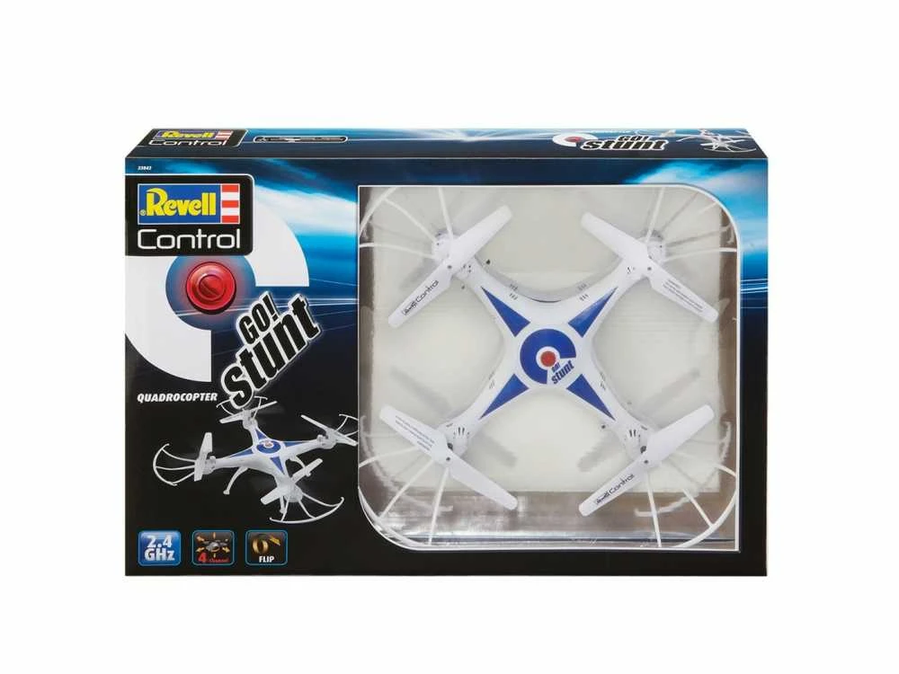 Drone Revell Kvadkopteris GO! STUNT - Baltas/Mėlyna