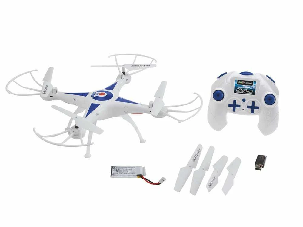 Drone Revell Kvadkopteris GO! STUNT - Baltas/Mėlyna
