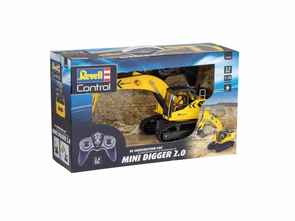 Revell RC ekskavatorius 1/18 su metaliniu kaušu, 2.4 GHz (24638)