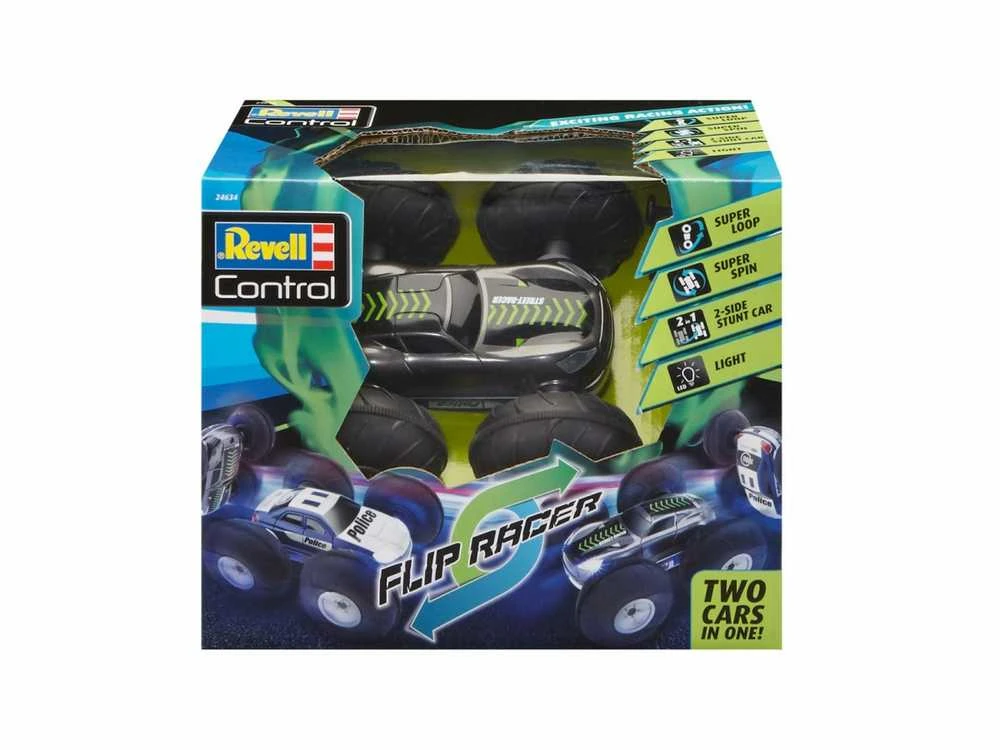 Revell FlipRacer RC dvipusis kaskadinis automobilis su LED, 24634