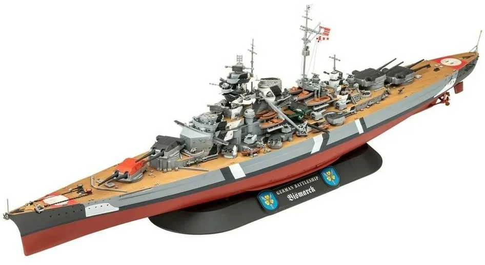 Revell Bismarck mūšinio laivo dovanų rinkinys 1:700 & 1:1200 su dažais