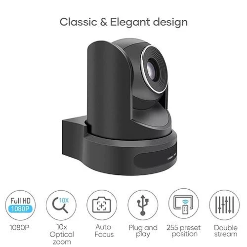 Rocware RC20 – 1080p PTZ kamera USB 1080p vaizdo konferencijos – 10x optinis priartinimas