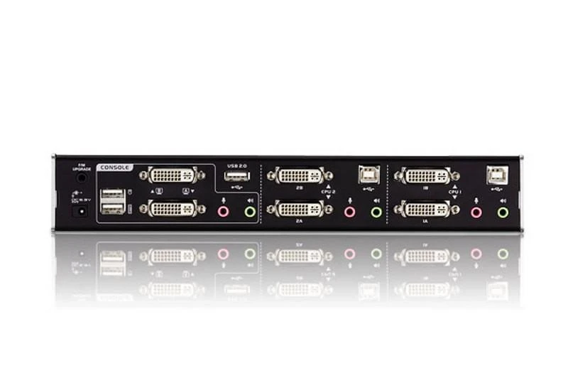 ATEN CS1642A-AT-G ATEN CS1642A 2 prievadų DVI dvigubo vaizdo USB 2.0 KVMP jungiklis, 2.1 erdvinis garsas