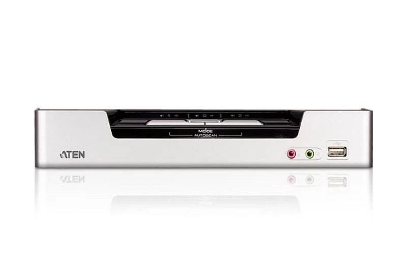 ATEN CS1642A-AT-G ATEN CS1642A 2 prievadų DVI dvigubo vaizdo USB 2.0 KVMP jungiklis, 2.1 erdvinis garsas