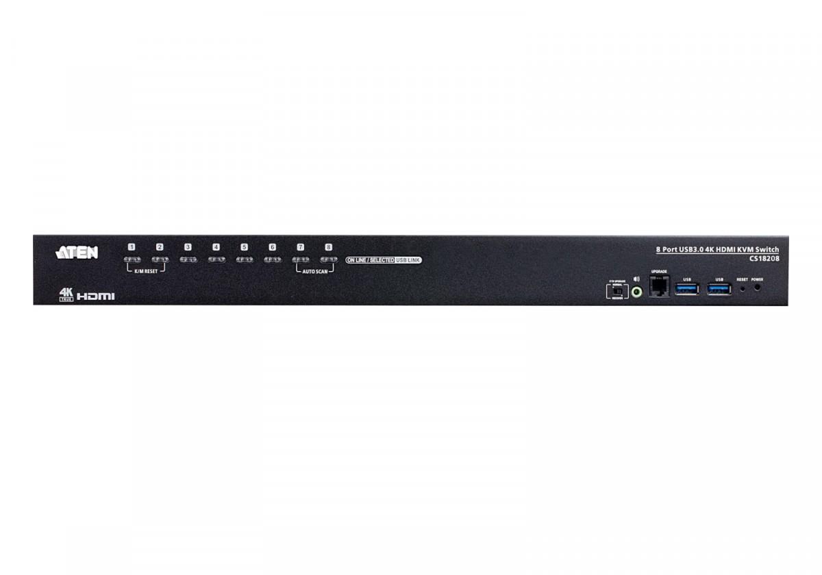 Aten | 8 prievadų USB 3.0 4K HDMI KVM jungiklis | CS18208
