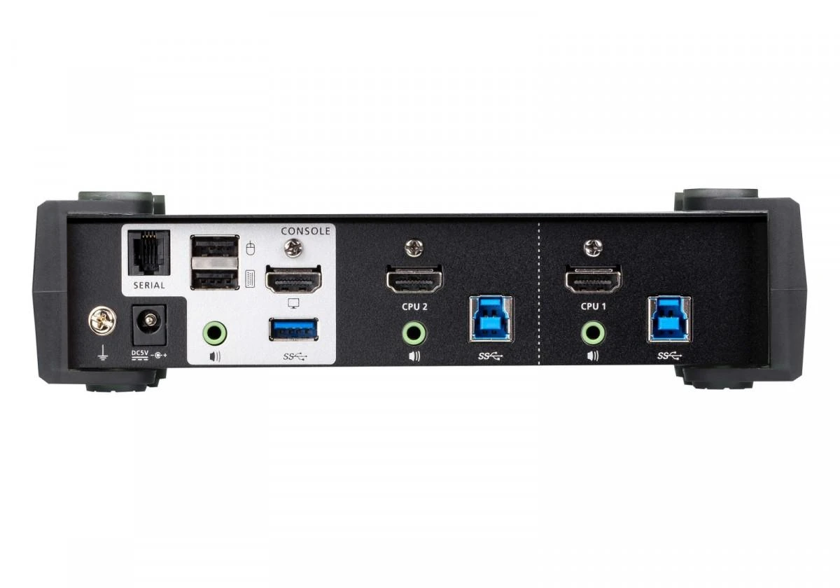 Aten | 2 prievadų USB 3.0 4K HDMI KVMP komutatorius su garso maišytuvo režimu | CS1822