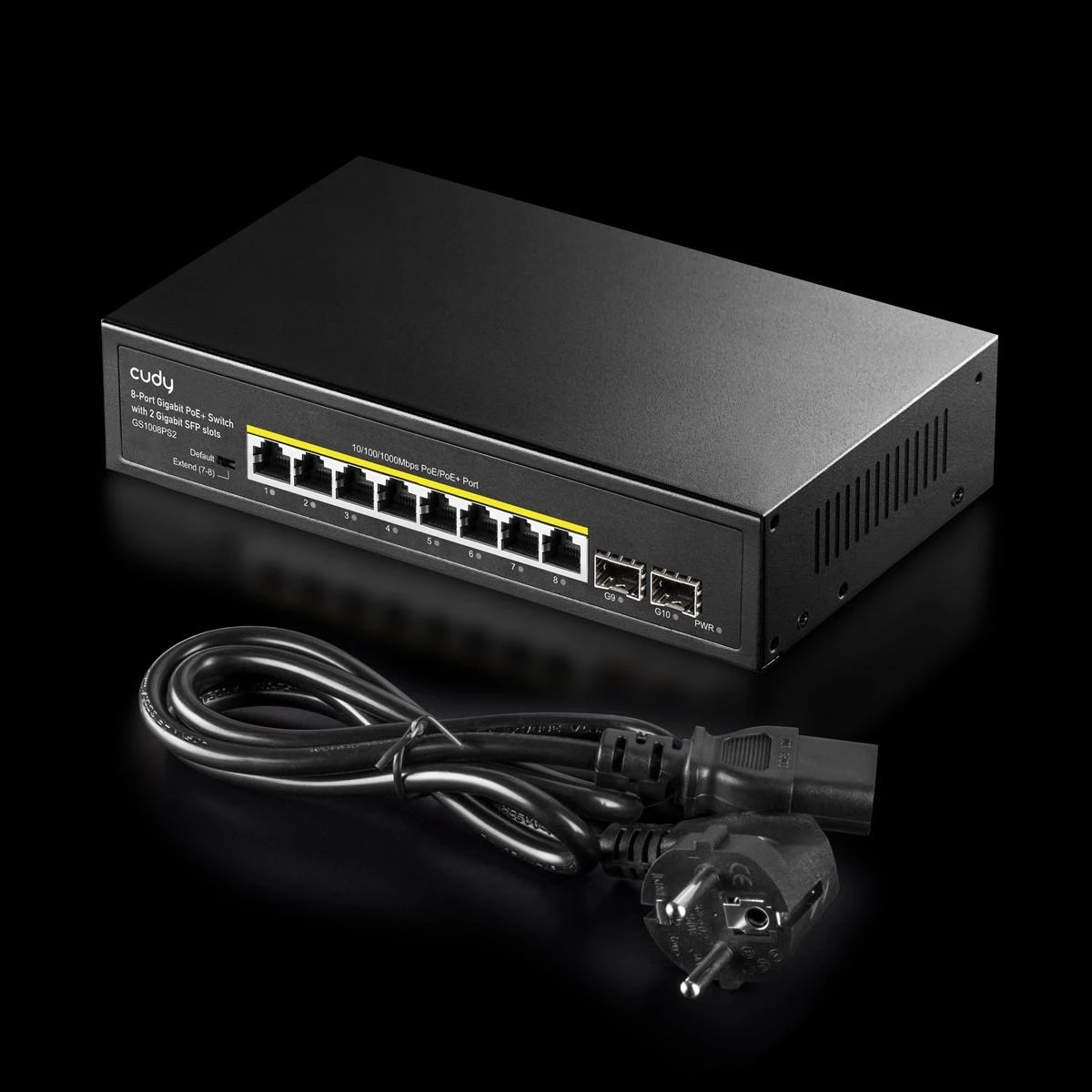 Šakotuvas Komutatorius - Cudy GS1008PS2 Nevaldomas Gigabit PoE Juodas