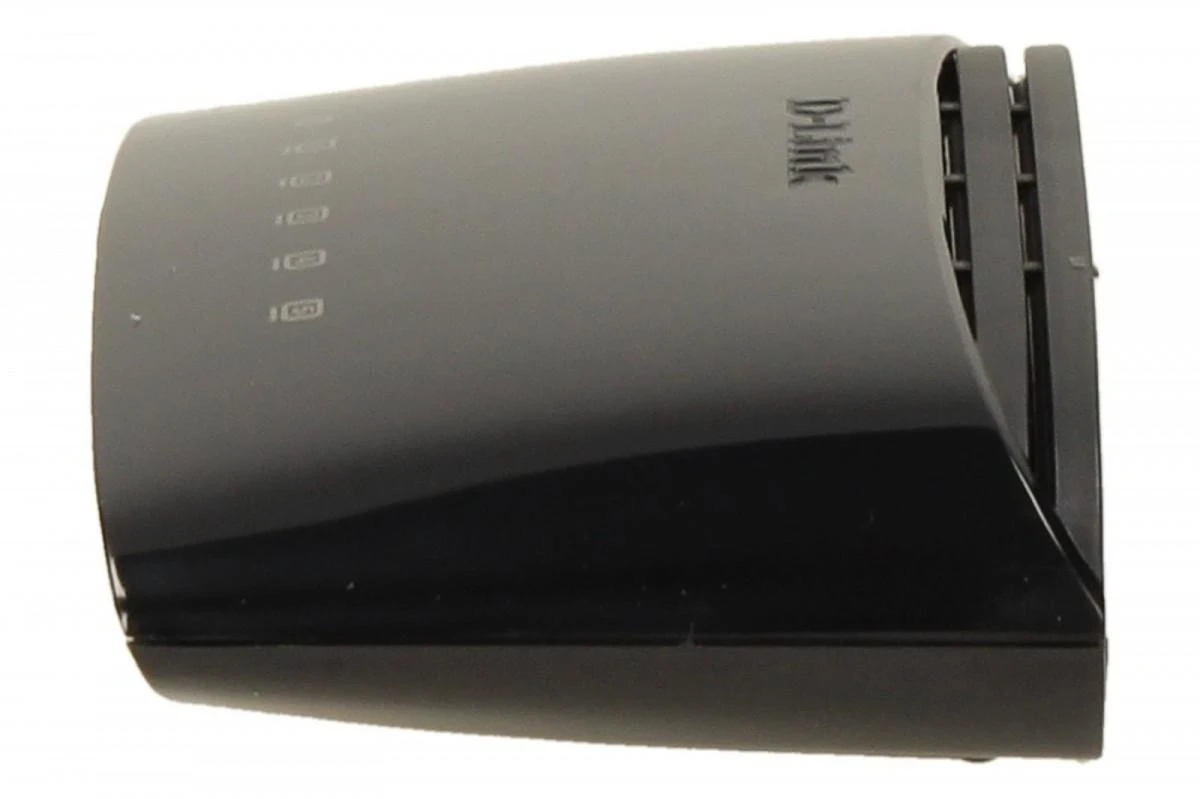 D-Link 5 prievadų komutatorius, šoninis korpuso vaizdas