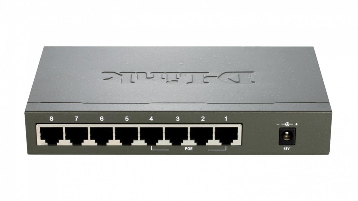 Šakotuvas D-LINK 8 prievadų Layer2 PoE greitasis eterneto jungiklis