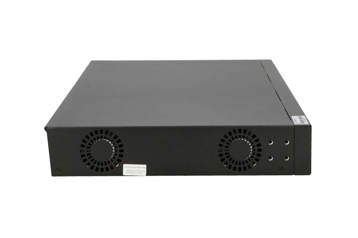 Šakotuvas Extralink ARES valdomas jungiklis 16xRJ45 GbE PoE/PoE+ 150W, 2x SFP, 19 colių stovas
