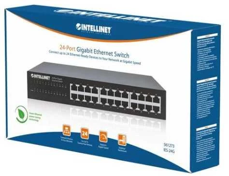 Šakotuvas Intellinet 561273 tinklo komutatorius Gigabit Ethernet (10/100/1000) Juoda