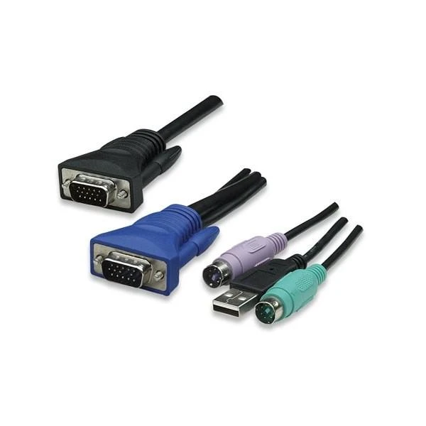 Intellinet 506441 KVM jungiklis Stovo montavimas Juoda