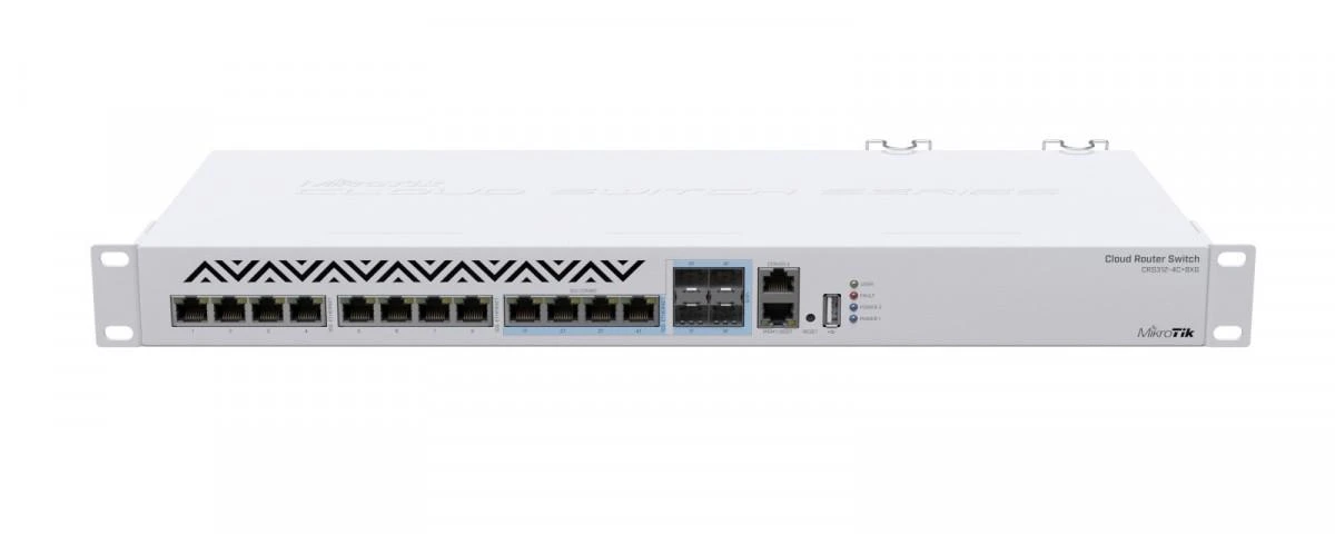 MikroTik Cloud Maršrutizatorius Switch 312-4C+8XG-RM su RouterOS L5, 1U ant stovo montuojamas korpusas | MikroTik