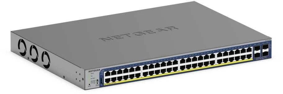 „NETGEAR“ 52 prievadų „PoE“ gigabito / 10G sudedamas išmanusis komutatorius (GS752TXP)