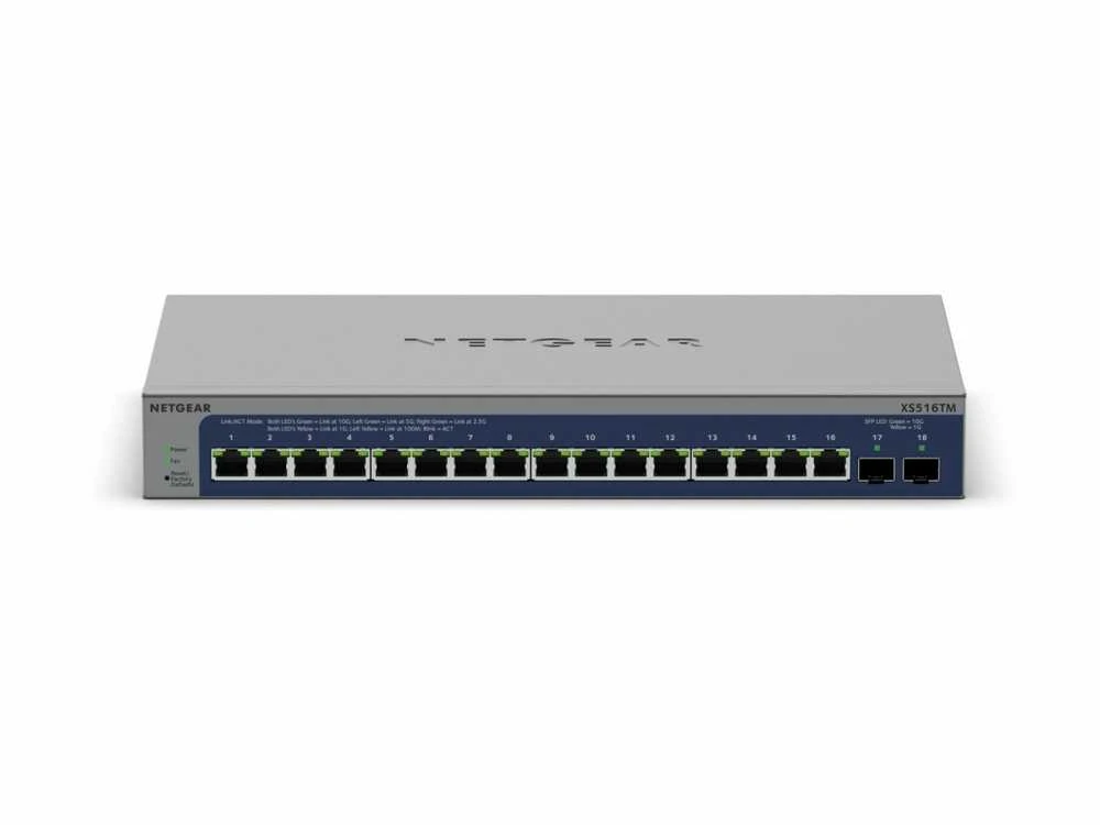 Šakotuvas NETGEAR XS516TM Managed L2/L3/L4 Pilkas